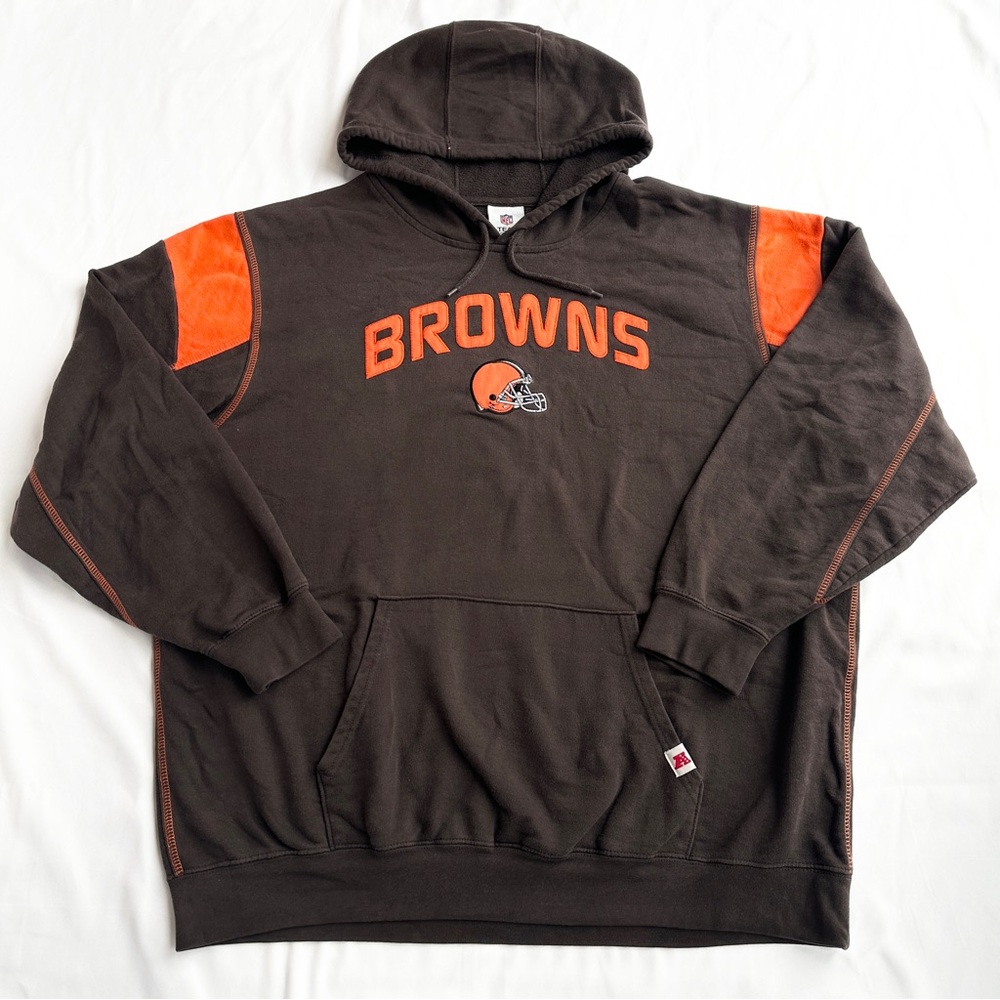 NFL Apparel Vintage Cleveland Browns Spellout Hoodie 🏈 Size Extra Large